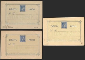 España - Entero Postal Edi 8cj - 3 Tarjetas con variedad "Sin punto después Sr" - Bild 1 von 1
