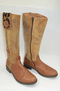 ALVIERO MARTINI scarpe donna tg 8,5 Europa 39 pelle scamosciata marrone S9276 - Foto 1 di 6