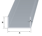 Aluminium Channel U C Unequal Section 5" Many Lengths Available Grade 6082T6