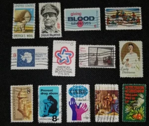 US 1971 COMMEMORATIVE Set of 13 Stamps, Used, Scott #1423-1445,  USA - Picture 1 of 1