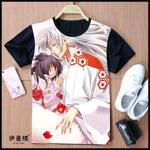 Cosplay InuYasha Anime Manga T-Shirt Kostüme Schwarz Polyester Neu - Picture 1 of 4