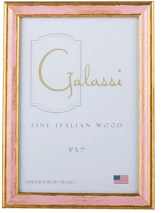 F. G. Galassi Handmade Italian Wood Traditional Pink/Gold Frame 14957 5"x7 frame - Bild 1 von 1
