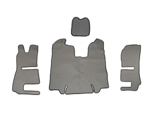 Grau LKW Fußmatten Eco-Leder Bezüge für Scania R 2013-2016 Sitz mit Luftfederung - Bild 1 von 2