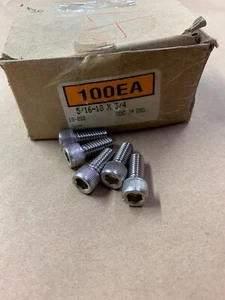 Karton mit 44 5/16-18 x 3/4 Edelstahl Zylinderschrauben mit Innensechskant - Bild 1 von 1