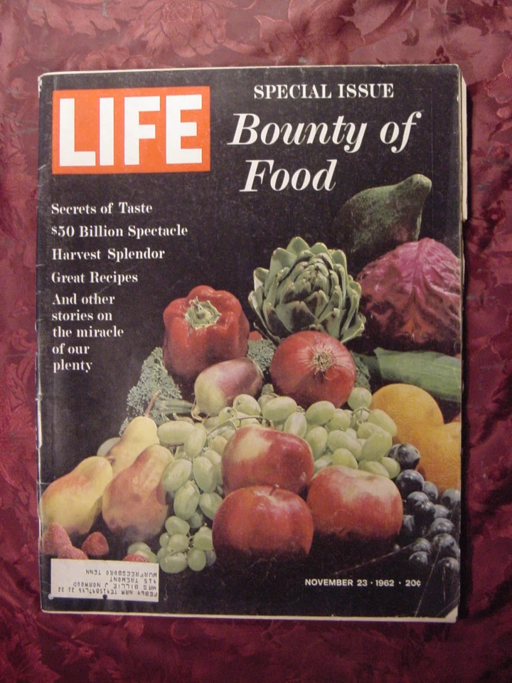 LIFE magazine November 23 1962 THE BOUNTY OF FOOD Cooking Recipes  - Image 1 of 1