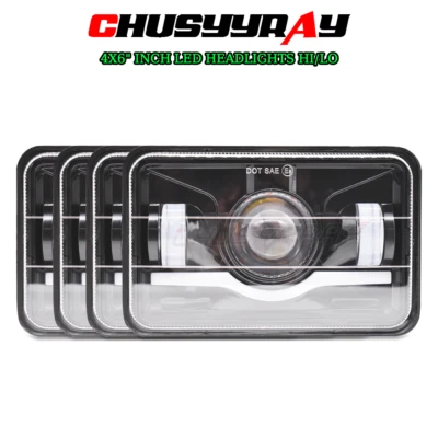 4pcs for Oldsmobile Cutlass Supreme 1980 1981 1982 1983-1988 4x6" Led Headlights - Image 1 of 4