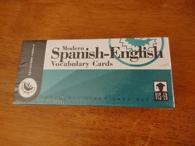 Modern Spanish - English Vocabulary Cards - Visual Education Study Card Set NIB - Image 1 of 2