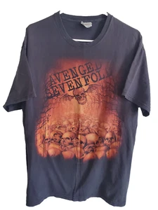 Vintage Avenged Sevenfold Band T shirt Dead Skulls & Bat print Mens Large - Picture 1 of 7