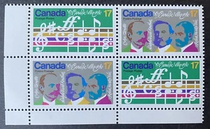 Canada 858a (857, 858) MNH Corner Block 1980 - O Canada Centenary - Picture 1 of 1