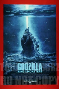 Godzilla King of the Monsters Flames Ships 2019 Movie Poster 24X36 New GZ19 - Picture 1 of 2