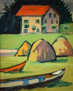 Gabriele Münter Fisherman’s House 1908 German Expressionist Landscape Wall Art - Picture 1 of 2