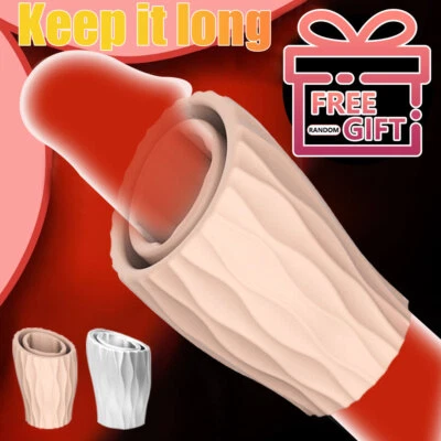 Penis-Sheath-Cock-Extender-Enlarger-Enhancer Penis-Sleeve-Girth-Ring-Sex-Toys - Image 1 of 4