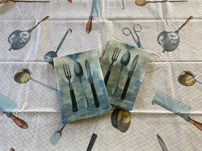 Mantel John Derian Target 60 x 84 y 2 cucharadas servilletas populares todas son nuevas sin etiqueta Foto 1 de 4