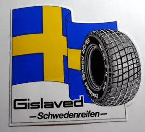 Werbe-Aufkleber Gislaved Speed Schweden Reifen Flagge Oldtimer 70er Jahre - Bild 1 von 1