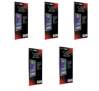 (5) Portaboletos Ultra Pro 1/4" Lucite - Losa de exhibición de acrílico - Bordes biselados Foto 1 de 3