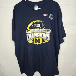 NWOT Michigan Wolverines 2016 Big 10  Men's Size Adult XXL T-Shirt - Picture 1 of 6