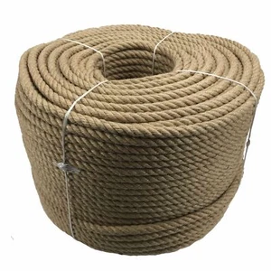 Cuerda de yute natural cuerda de terraza trenzada jardín barco faja cuerda 28 mm x 6 mts - Imagen 1 de 4