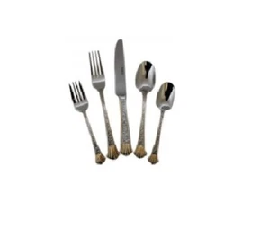 BARENTHAL REGENT 5 PIECE PLACE SETTING MODEL CLS300-05GA STAINLESS W GOLD ACCENT - Picture 1 of 1