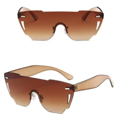 Oversized Square Designer Rimless Oceanic Colors Lens Women Fashion  Sunglasses - Image 1 of 4