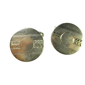 Gemelos geométricos vintage de plata de ley, ¡oferta bienvenida! - Imagen 1 de 5