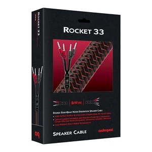 AudioQuest Rocket 33 BiWire Speaker Cable - 8' Pair - NEW - Authorized Dealer - Picture 1 of 6