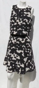 BANANA REBUBLIC Black White Cutaway Top + Sleeveless Dress Zip size 6 Tall EUC - Picture 1 of 5