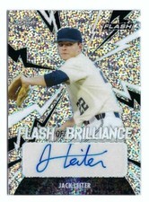 2021 Jack Leiter Leaf Flash of Brilliance Rookie Auto Silver - Texas Rangers