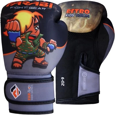 Farabi Retro Kinder Boxhandschuhe Junior Warrior Series Training Trainingshandschuhe  - Bild 1 von 4