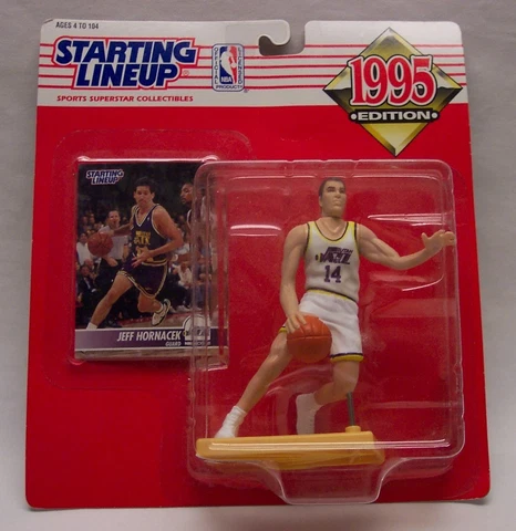 JEFF HORNACEK UTAH JAZZ NBA STARTING LINEUP ACTION FIGURE Toy 1995 NEW Cover