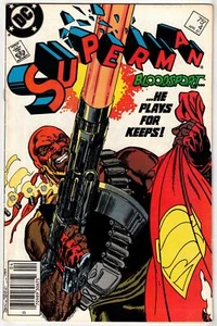 SUPERMAN #4 (1987)- 1ST APPEARANCE OF BLOODSPORT- NEWSSTAND F/VF - Picture 1 of 2