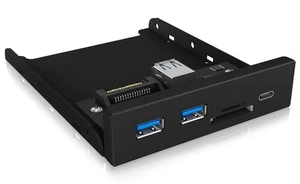 ICY BOX Panel Frontal USB 3.0 Negro IB-HUB1417-i3 - Imagen 1 de 4