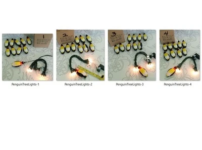(4) Penguin Christmas Tree String Lights (4 x 10 = 40 penguins) - Image 1 of 4