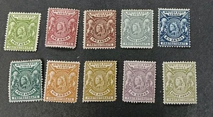 BRITISH EAST AFRICA 1896 0.5d to 8d SG 65 - 74 Sc 72 - 82  MH some gum toned - Picture 1 of 2