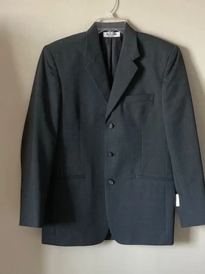 Новый мужской блейзер Marcello Sartoria на 3 пуговицах из шерстяной смеси без вентиляции, уголь 38R - Изображение 1 из 4