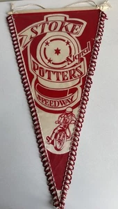 Stoke Signal Potters Speedway Pennant anni 80 - Spedizione gratuita - Foto 1 di 2