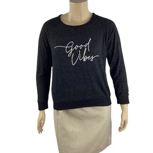 Buffalo David Bitton Good Vibes Graphic Sweatshirt Schwarz Gr. L - Bild 1 von 7