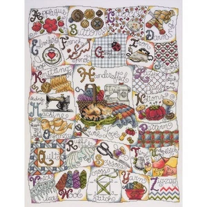 Design Works gezähltes Kreuzstich-Set 16 Zoll x 20 Zoll - Nähen ABC (14 Stück) DW2731 - Bild 1 von 1