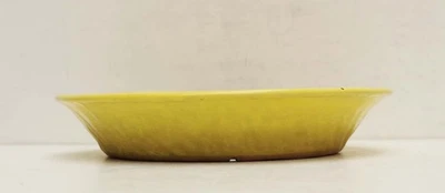 Maceta Bonsai Tokoname HOUSHU (YAMAFUSA) Amarillo Esmaltado Redondo Diámetro 31 cm (12,2 pulgadas) Foto 1 de 4