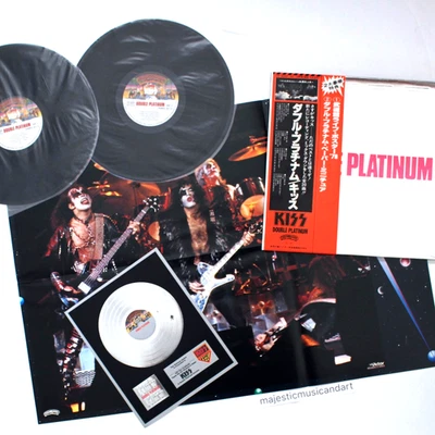 PRISTINE 1978 RARE POSTER PLATINUM INSERT KISS DOUBLE VINYL 2 LP NM ACE FREHLEY - Image 1 of 4