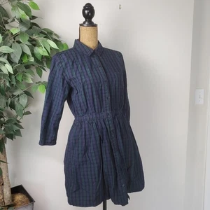 Levi's Plaid Button-Up Dress Cottagecore Women's Size Large 100% Cotton - Picture 1 of 13