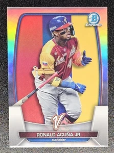 2023 Bowman Chrome Ronald Acuña Jr. WBC Refractor /499 - Picture 1 of 3