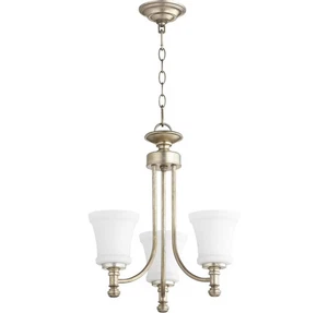 Quorum 6122-3-60 Rossington 18" 3-Light Chandelier in Aged Silver Leaf - Picture 1 of 2
