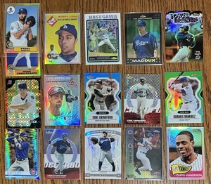 16 TOPPS CHROME FINEST HERITAGE REFRACTOR LOT Maddux Crawford Delgado Ramirez - Picture 1 of 1