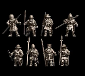 28mm Medieval Spearmen infantry x24 figs DBA ALDG - Picture 1 of 1