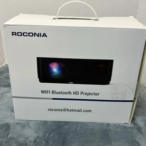 Roconia 150" Class FHD (1080p) LED Projector Movie Video Home Theater w/ Screen - Picture 1 of 8