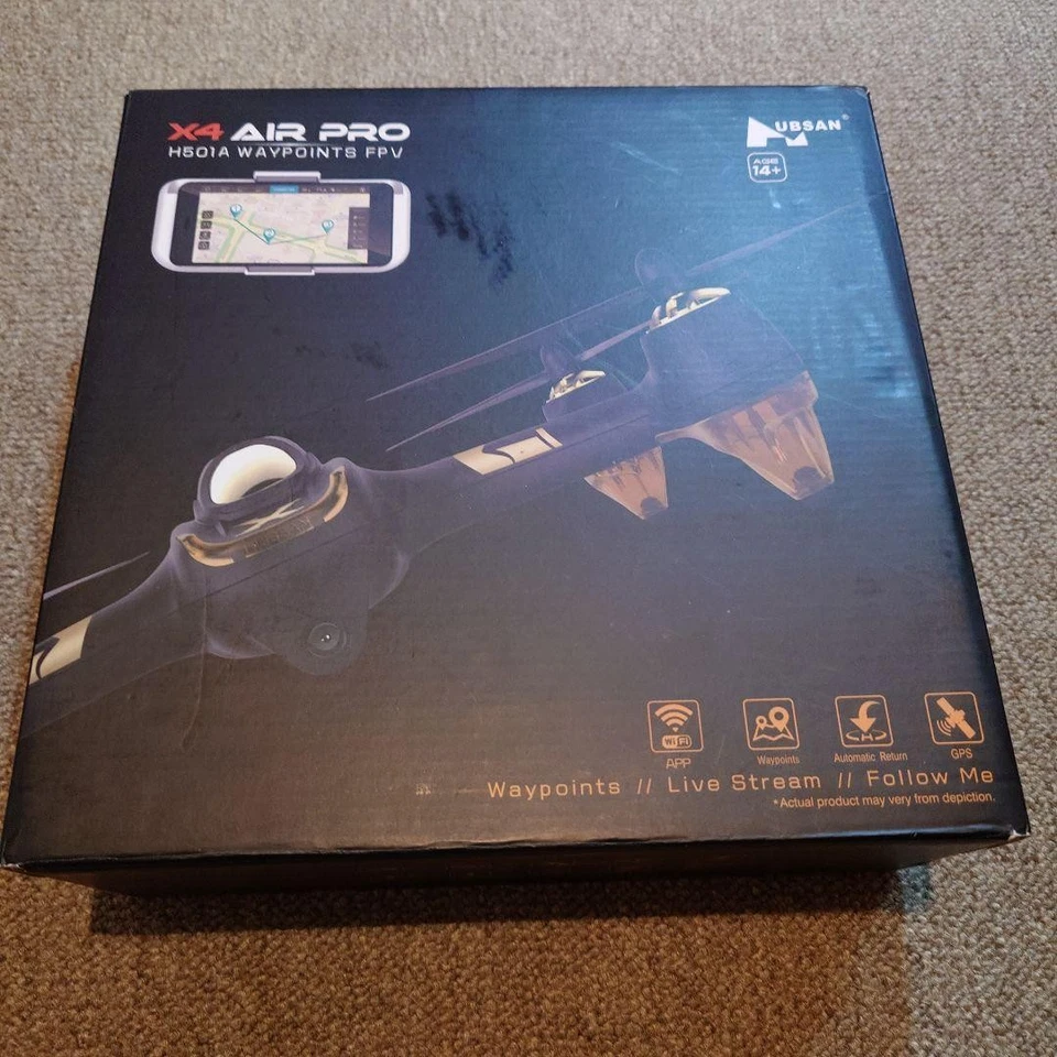 Cuadricóptero sin escobillas Hubsan H501a X4 Air Pro Drone GPS Fpv Sígueme Altitud Foto 1 de 4