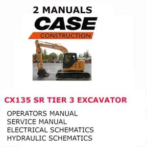 CASE CX135 SR TIER3 CRAWLER EXCAVATOR MANUAL OPERATORS SERVICE REPAIR PDF - Picture 1 of 13