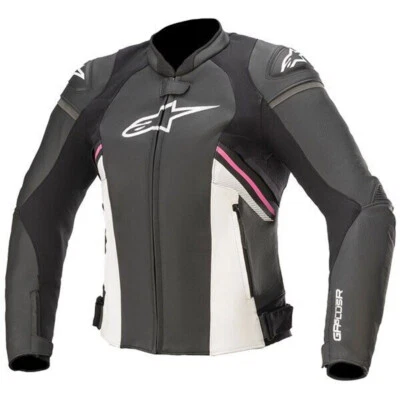 Alpinestars Women's Stella GP Plus R V3 Black Pink Leather Motorcycle Jacket - Image 1 of 2