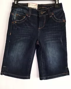 NWT Girls Bermuda Shorts Size 8 Arizona jeans Co Slim Denim Blue - Picture 1 of 5