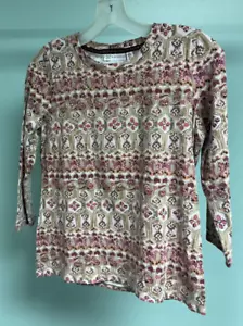 Top suéter para mujer Rafaella talla S con detalles multicolor de cuentas de metal - Imagen 1 de 3